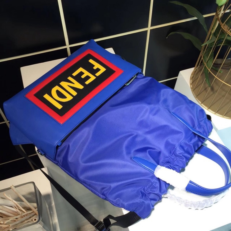 FENDI backpack, Fabric and leather backpack