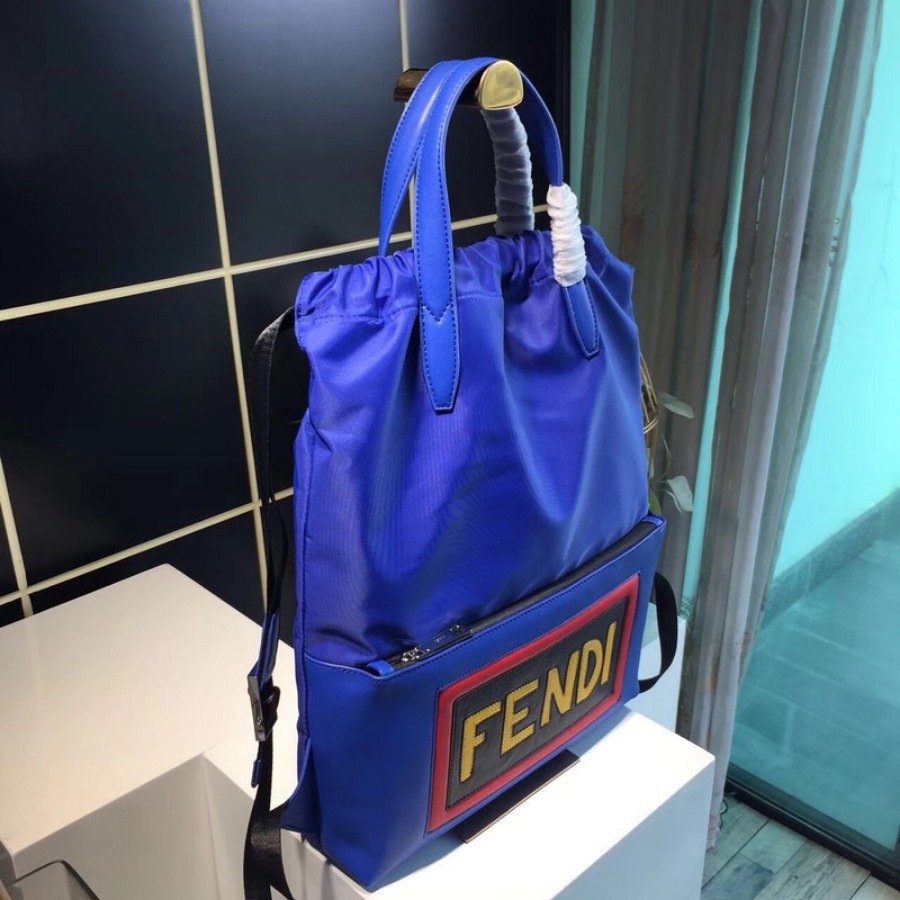 FENDI backpack, Fabric and leather backpack