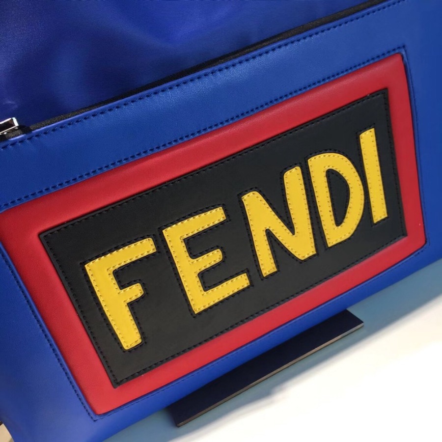 FENDI backpack, Fabric and leather backpack