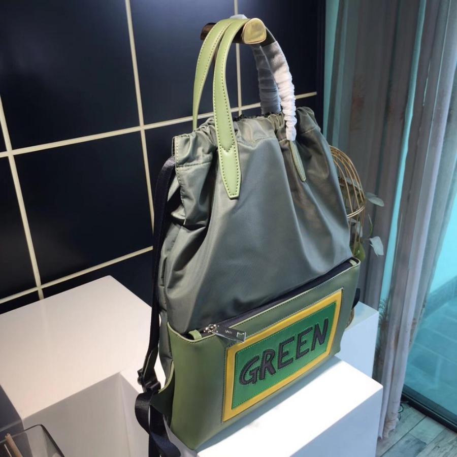 FENDI backpack, Fabric and leather backpack