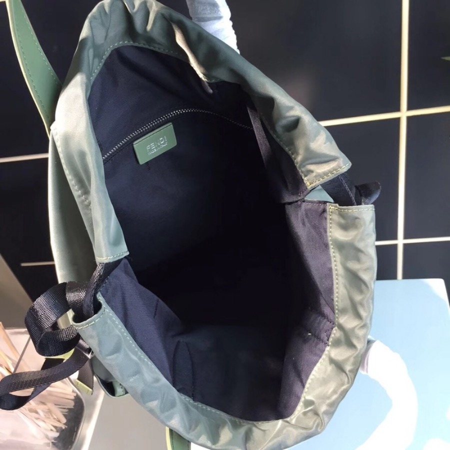 FENDI backpack, Fabric and leather backpack