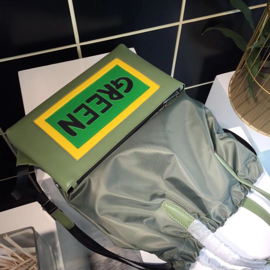 FENDI backpack, Fabric and leather backpack