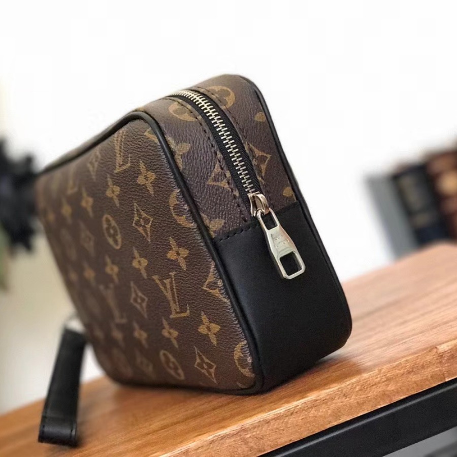 Louis Vuitton LV, KASAI CLUTCH, M42838, Monogram Macassar Canvas