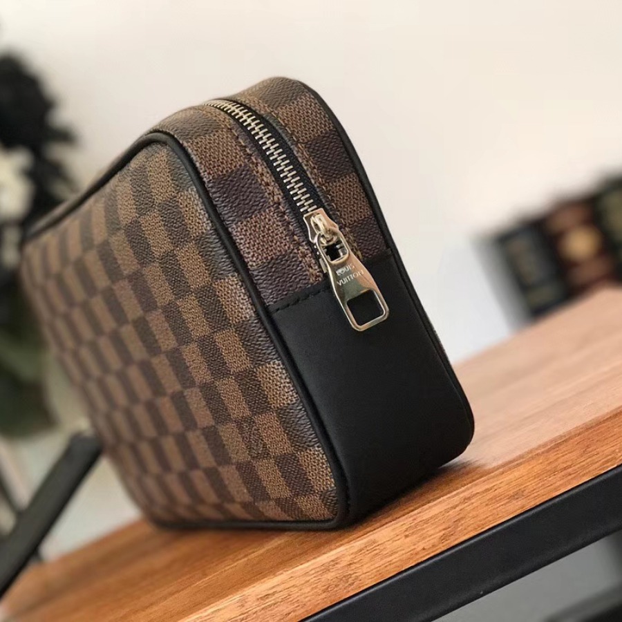Louis Vuitton LV, KASAI CLUTCH, N41663, Damier Ebene Canvas
