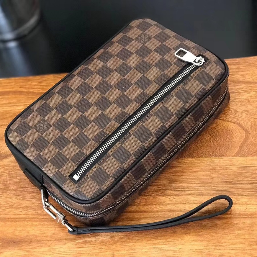 Louis Vuitton LV, KASAI CLUTCH, N41663, Damier Ebene Canvas