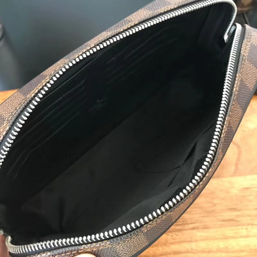 Louis Vuitton LV, KASAI CLUTCH, N41663, Damier Ebene Canvas