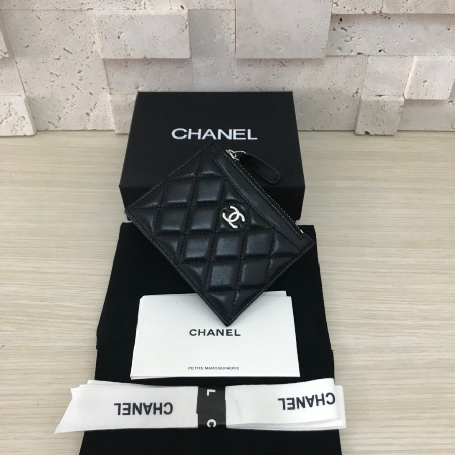 CHANEL Classic Card Holder, LAMBSKIN