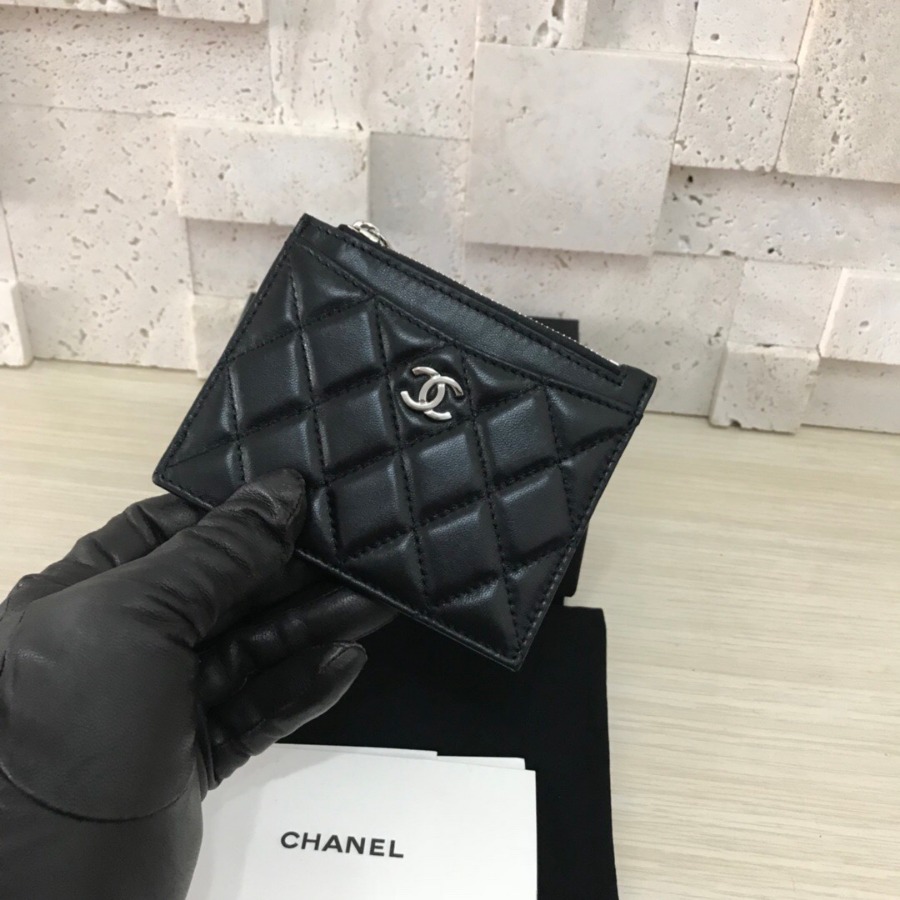 CHANEL Classic Card Holder, LAMBSKIN