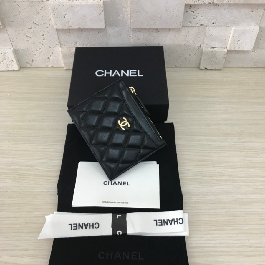 CHANEL Classic Card Holder, LAMBSKIN