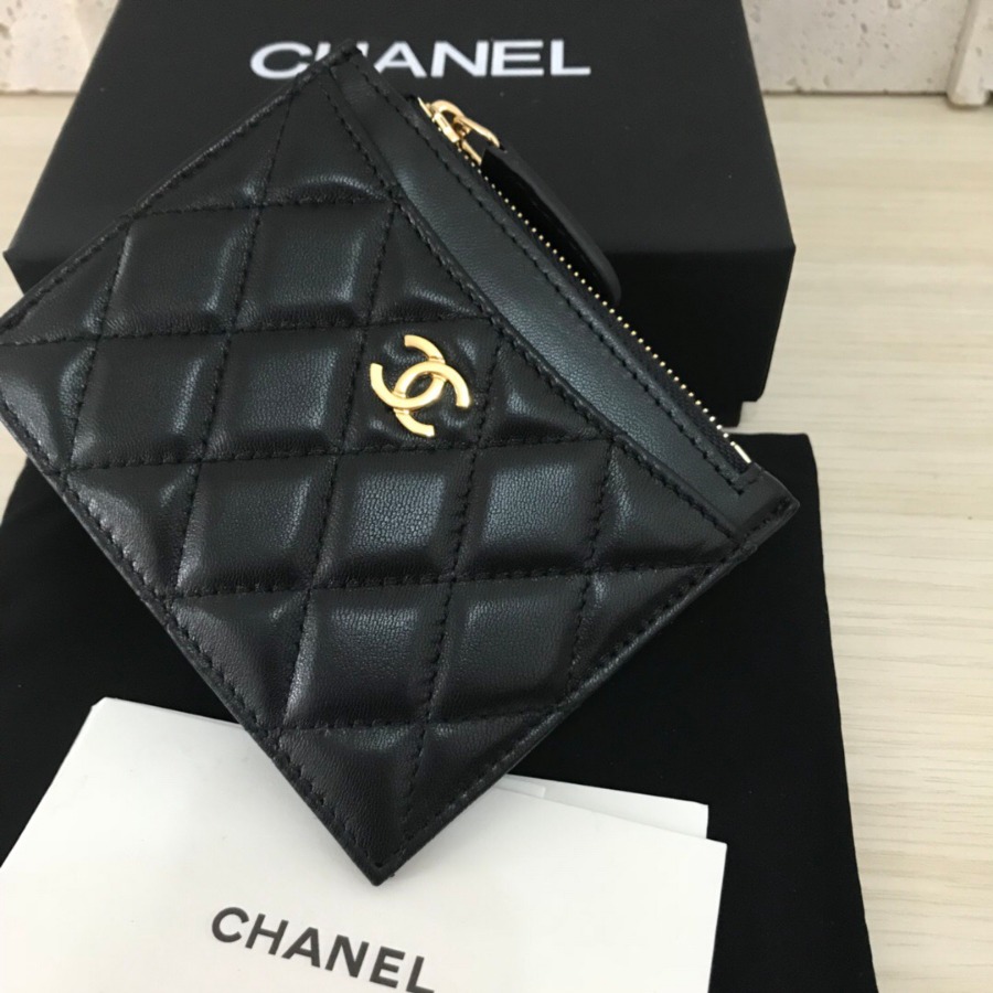 CHANEL Classic Card Holder, LAMBSKIN