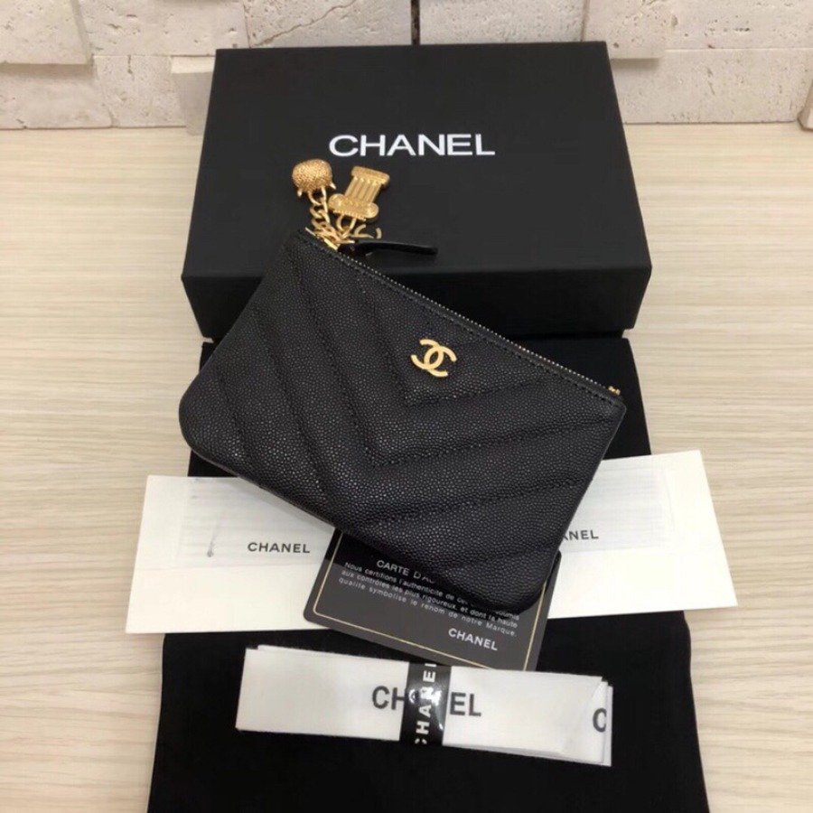 POUCH, CHANEL, CAVIAR, A82365