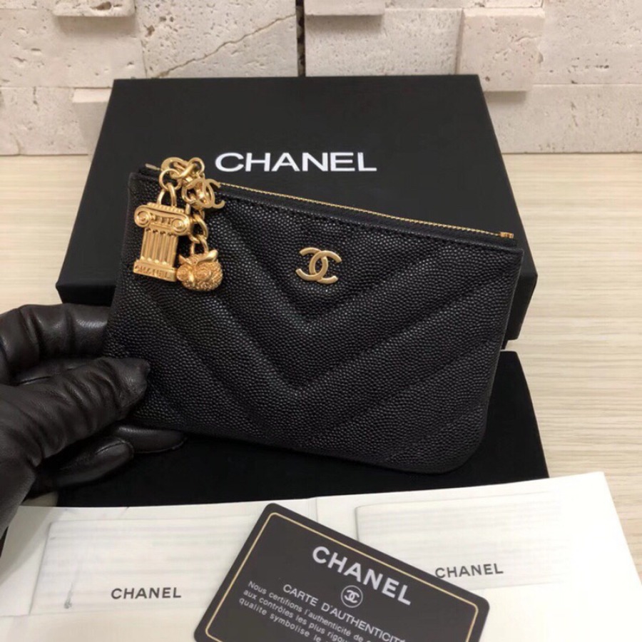 POUCH, CHANEL, CAVIAR, A82365