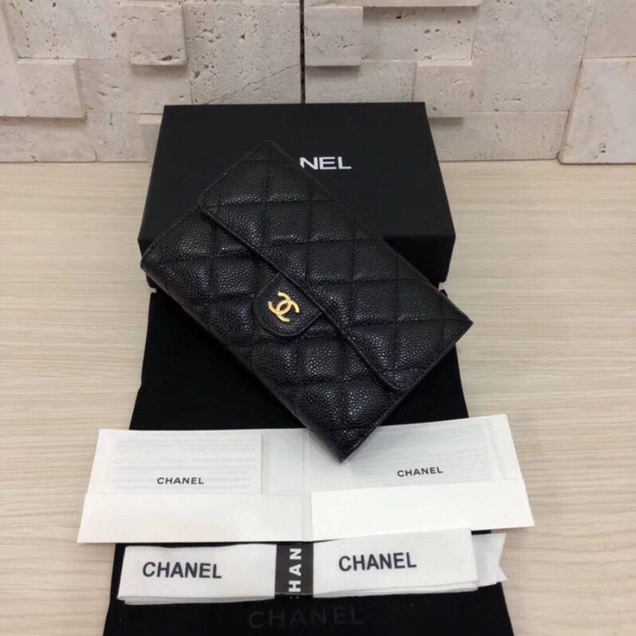 Classic Small Flap Wallet, CHANEL, CAVIAR, A84341