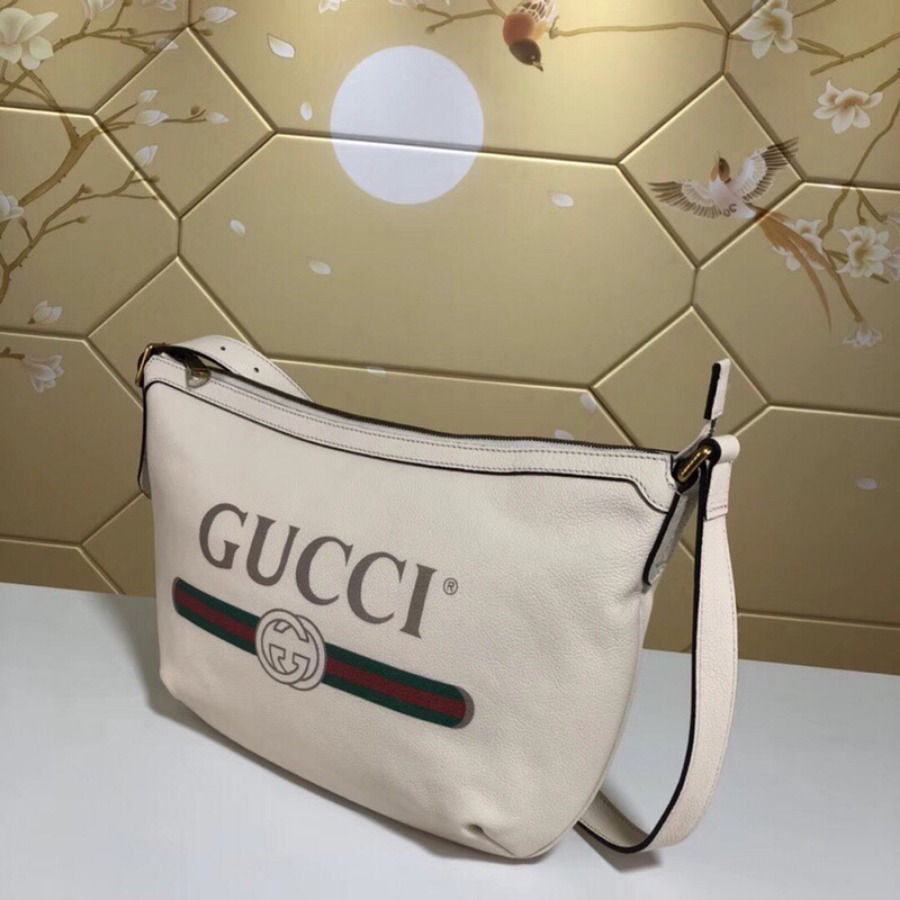 523592, Gucci Print half-moon hobo bag, Men's Messengers Bags
