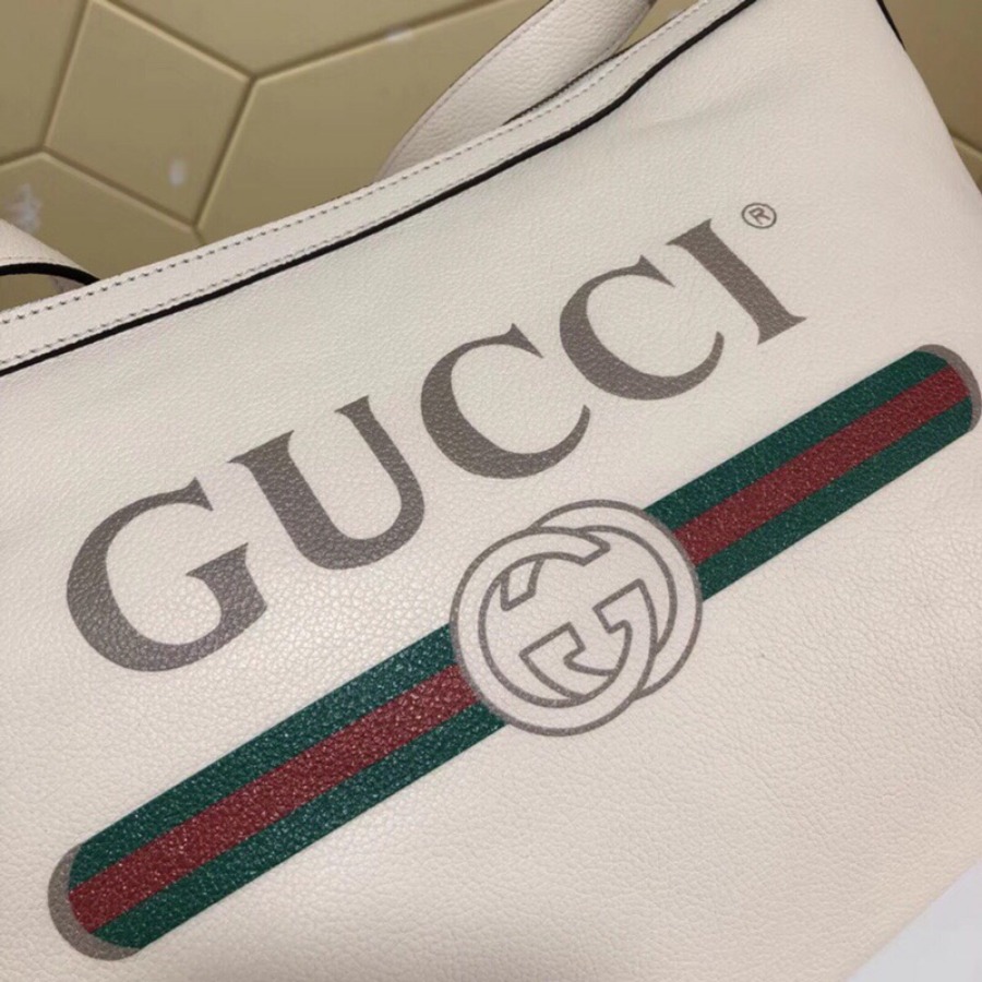 523592, Gucci Print half-moon hobo bag, Men's Messengers Bags