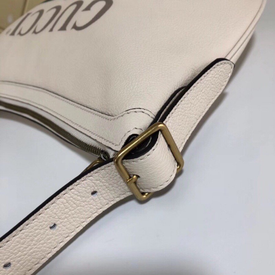 523592, Gucci Print half-moon hobo bag, Men's Messengers Bags