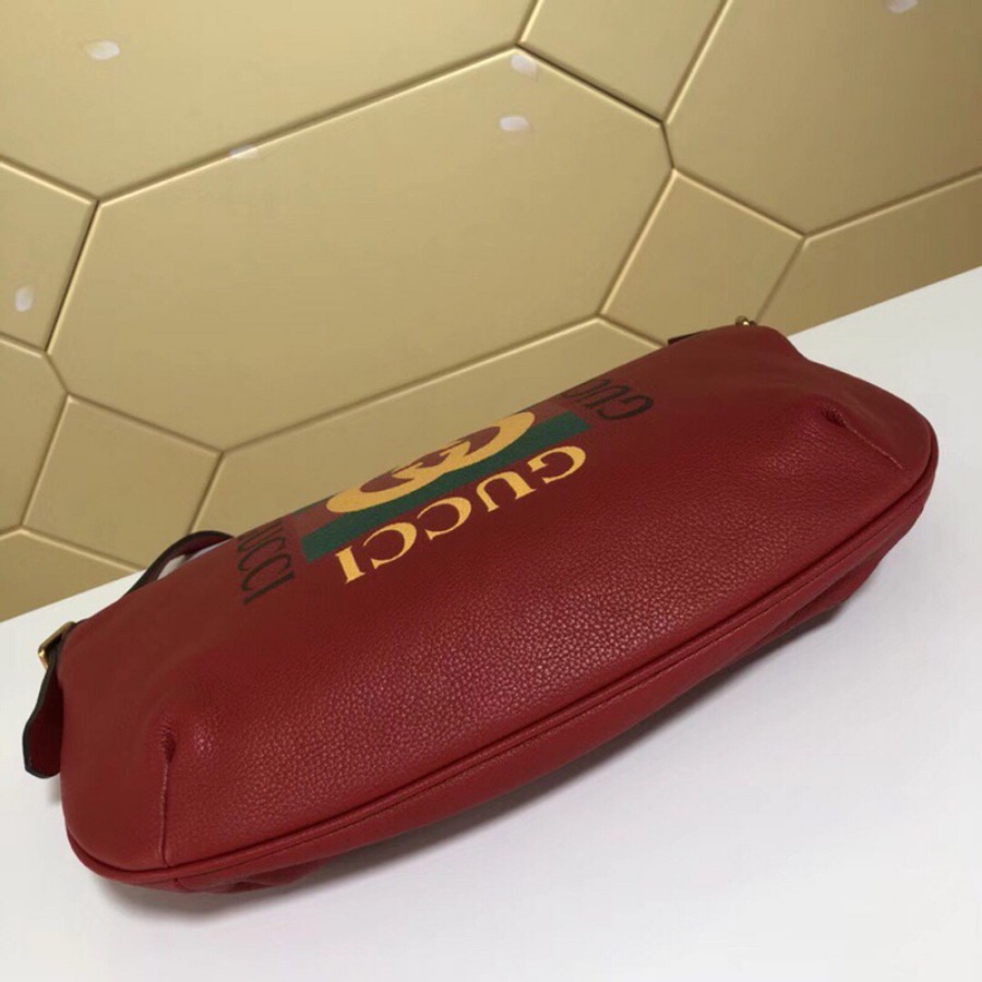 523592, Gucci Print half-moon hobo bag, Men's Messengers Bags