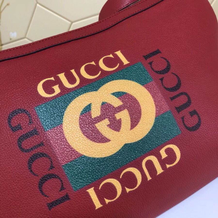 523592, Gucci Print half-moon hobo bag, Men's Messengers Bags