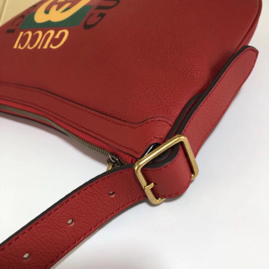 523592, Gucci Print half-moon hobo bag, Men's Messengers Bags