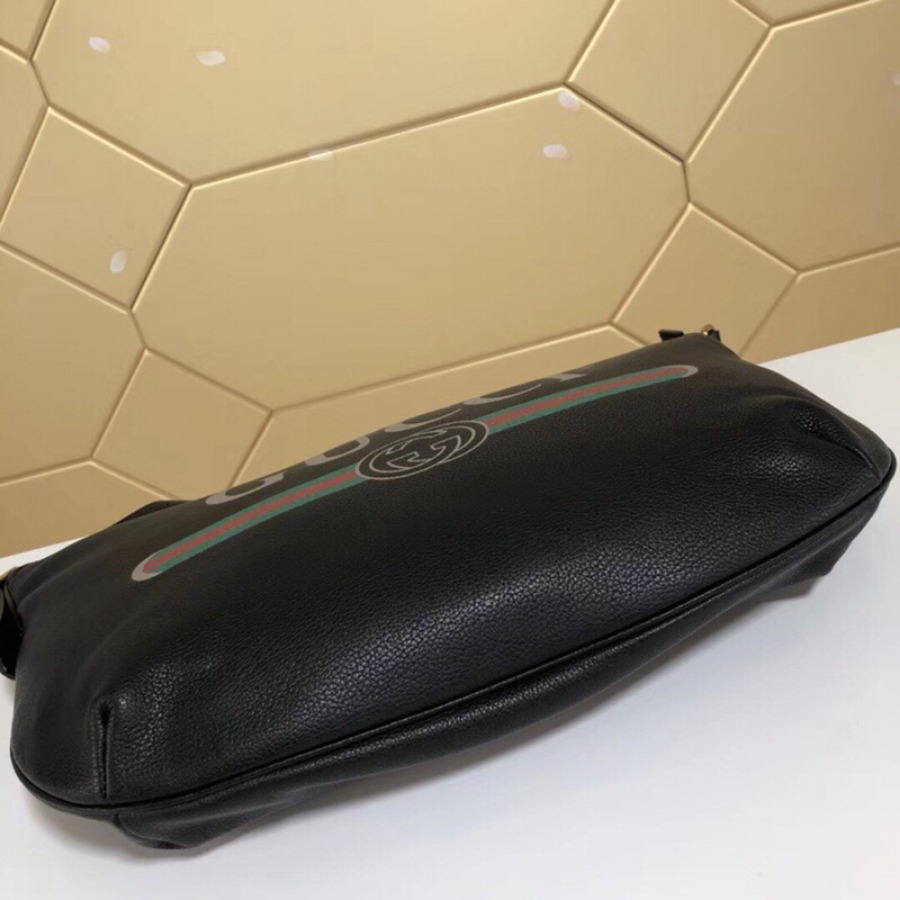 523588, Gucci Print half-moon hobo bag, Men's Messengers Bags