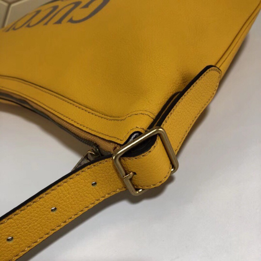 523588, Gucci Print half-moon hobo bag, Men's Messengers Bags