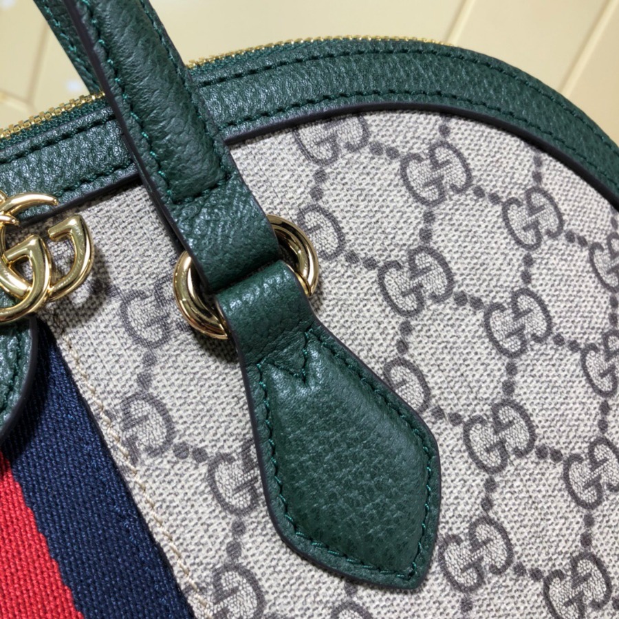 524533, Ophidia GG medium top handle bag, Blue and red Web, GUCCI HANDBAGS