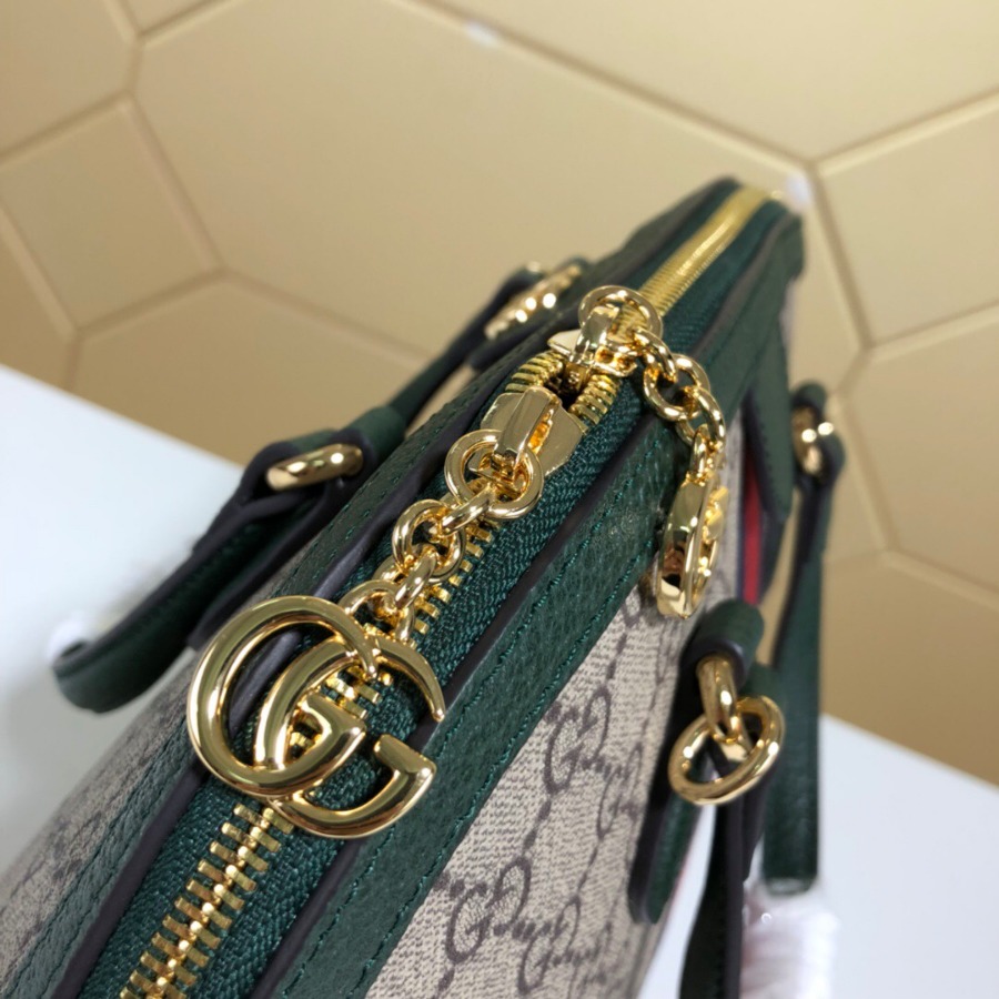 524533, Ophidia GG medium top handle bag, Blue and red Web, GUCCI HANDBAGS