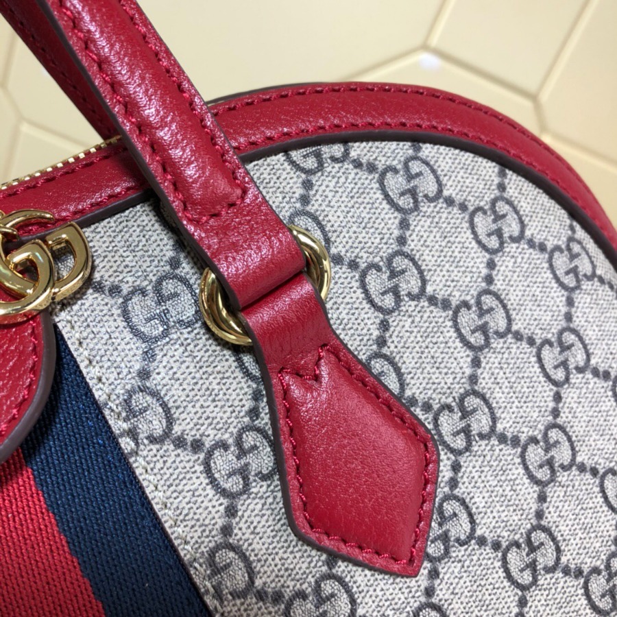 524533, Ophidia GG medium top handle bag, Blue and red Web, GUCCI HANDBAGS