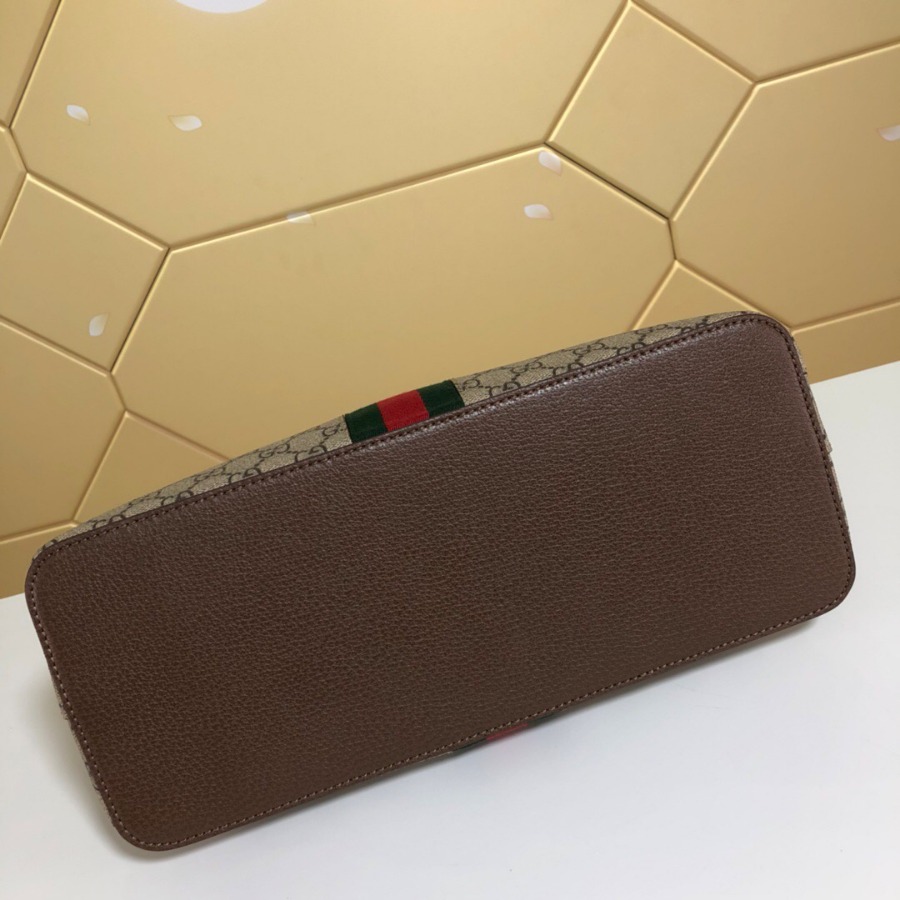 524533, Ophidia GG medium top handle bag, Green and red Web, GUCCI HANDBAGS