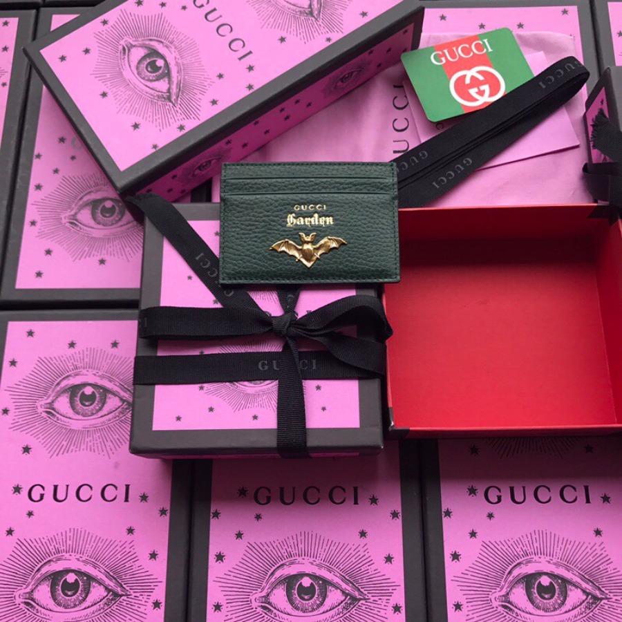 519798, GUCCI LEATHER CARD CASE, GUCCI Small Accessories
