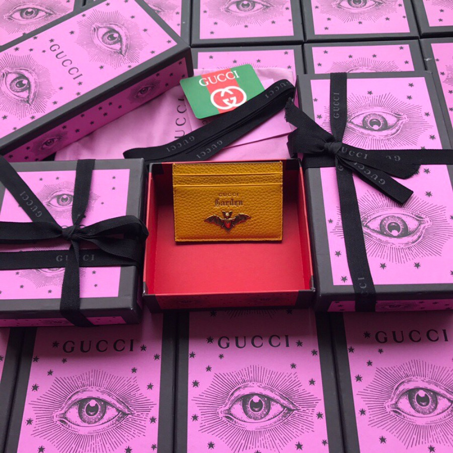 519798, GUCCI LEATHER CARD CASE, GUCCI Small Accessories