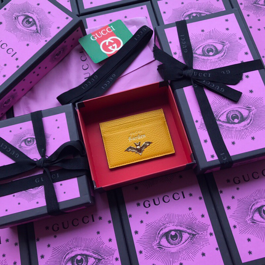 519798, GUCCI LEATHER CARD CASE, GUCCI Small Accessories