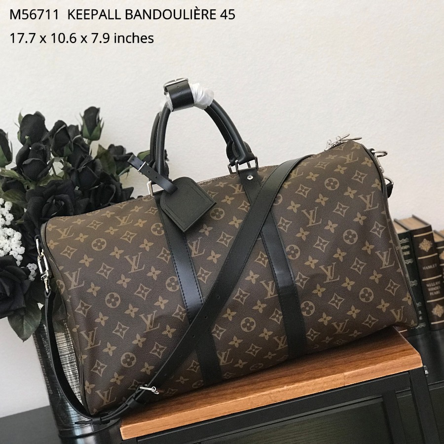 M56711, KEEPALL 45 BANDOULIÈRE, Louis Vuitton LV TRAVEL BAG 