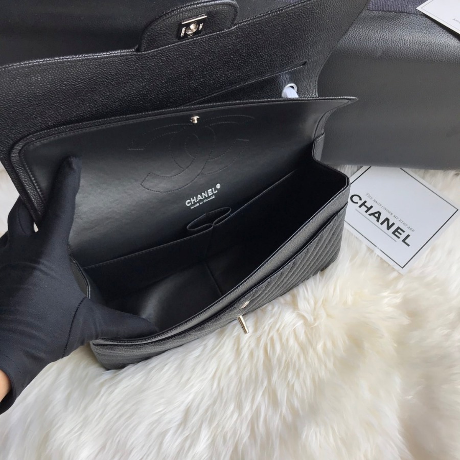 Large Classic handbag, Chanel Handbag, 30CM, Caviar