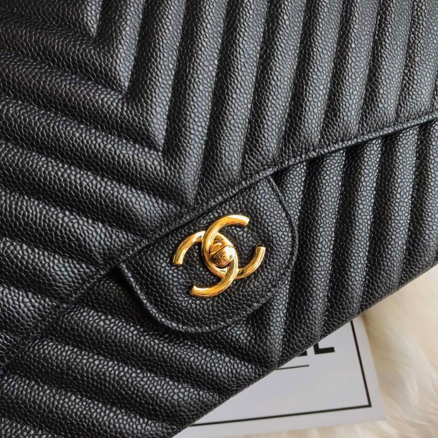 Large Classic handbag, Chanel Handbag, 30CM, Caviar