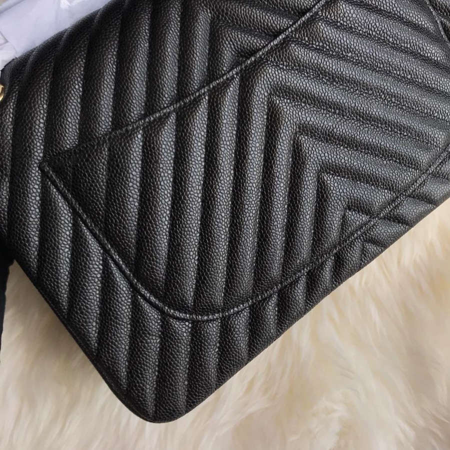 Large Classic handbag, Chanel Handbag, 30CM, Caviar