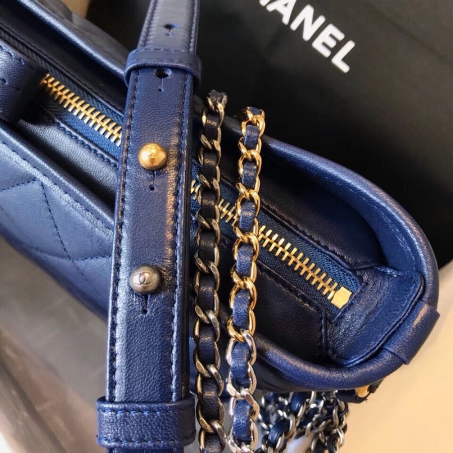 A93824, CHANEL'S GABRIELLE Hobo Bag, Silver-Tone & Gold-Tone Metal