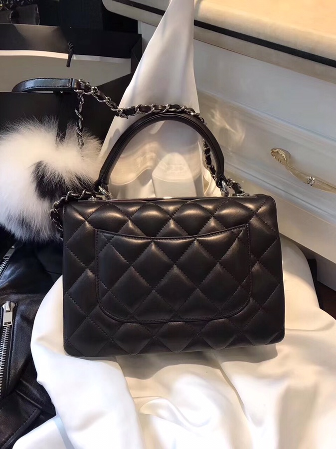 A92236, Small Flap Bag with Top Handle, CHANEL HANDBAG, 25CM