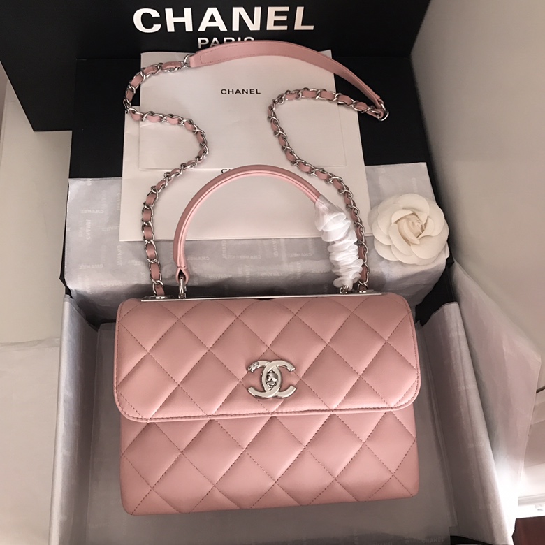 A92236, Small Flap Bag with Top Handle, CHANEL HANDBAG, 25CM