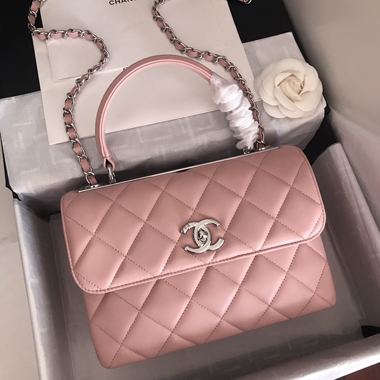 A92236, Small Flap Bag with Top Handle, CHANEL HANDBAG, 25CM