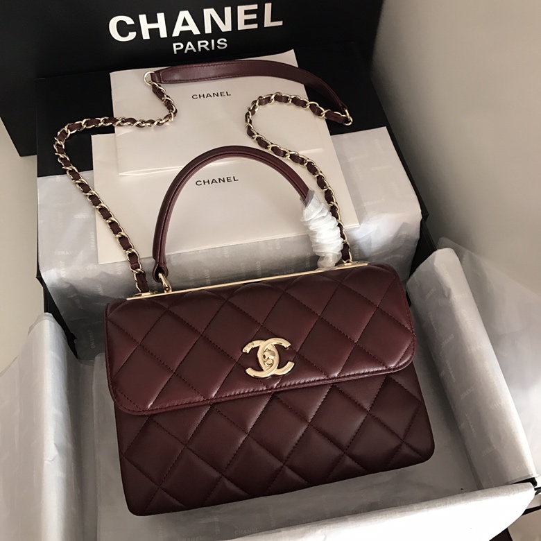 A92236, Small Flap Bag with Top Handle, CHANEL HANDBAG, 25CM