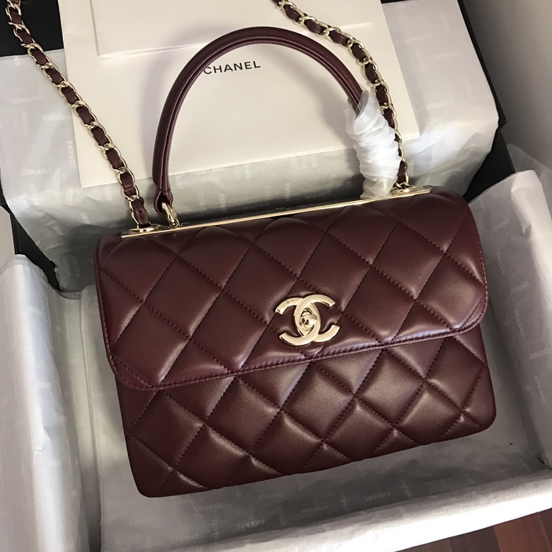 A92236, Small Flap Bag with Top Handle, CHANEL HANDBAG, 25CM