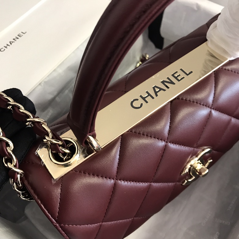 A92236, Small Flap Bag with Top Handle, CHANEL HANDBAG, 25CM