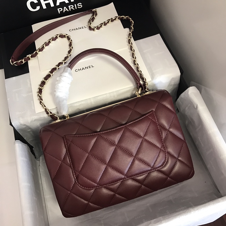 A92236, Small Flap Bag with Top Handle, CHANEL HANDBAG, 25CM