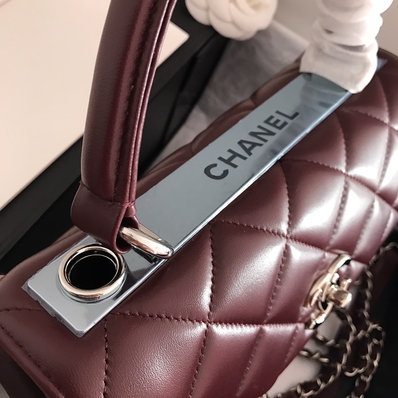 A92236, Small Flap Bag with Top Handle, CHANEL HANDBAG, 25CM