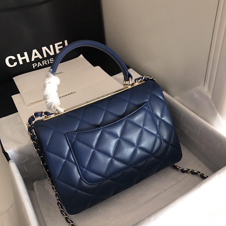 A92236, Small Flap Bag with Top Handle, CHANEL HANDBAG, 25CM
