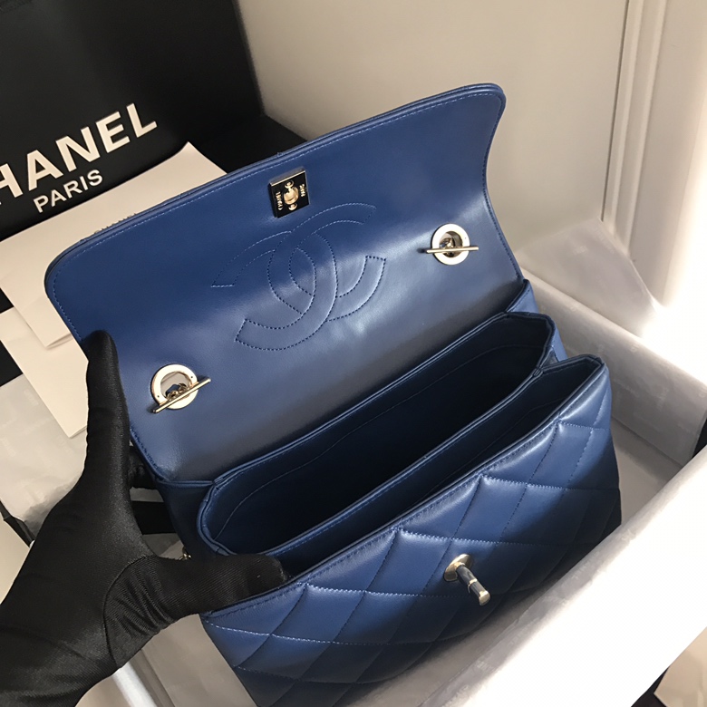 A92236, Small Flap Bag with Top Handle, CHANEL HANDBAG, 25CM