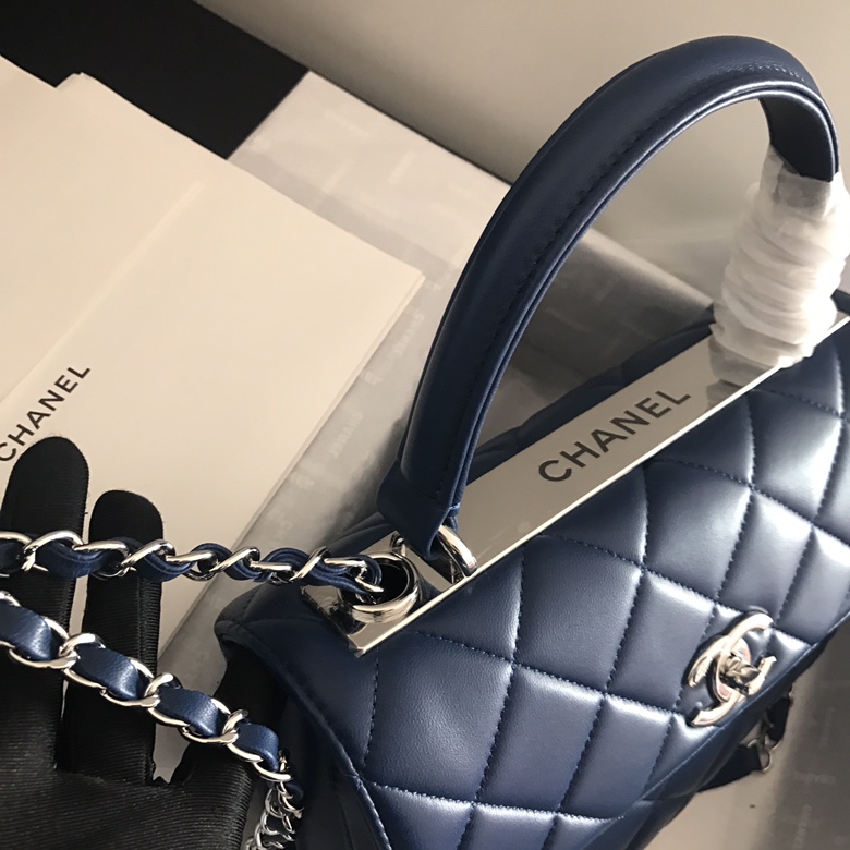 A92236, Small Flap Bag with Top Handle, CHANEL HANDBAG, 25CM
