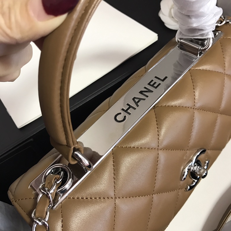 A92236, Small Flap Bag with Top Handle, CHANEL HANDBAG, 25CM