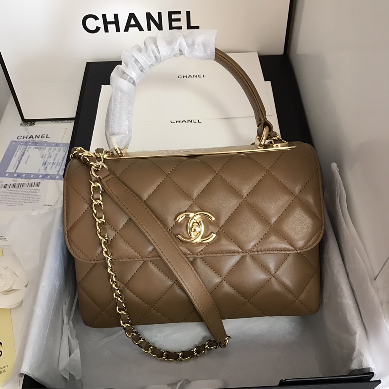 A92236, Small Flap Bag with Top Handle, CHANEL HANDBAG, 25CM